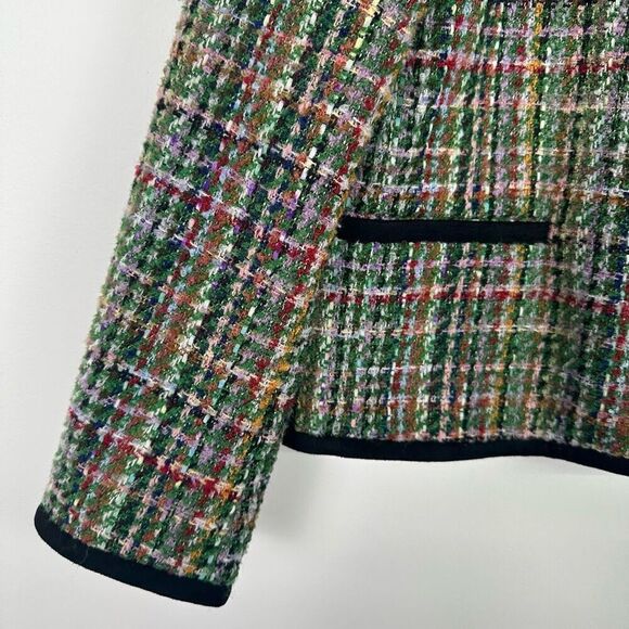 Ann Taylor Women’s Petite Tweed Cropped Jacket Exclusive Colorway - Picture 8 of 11